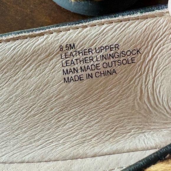 J. Jill Leopard Print Calf Hair Ballet Flats Tan & Black Slip-On Shoes - Picture 3 of 8